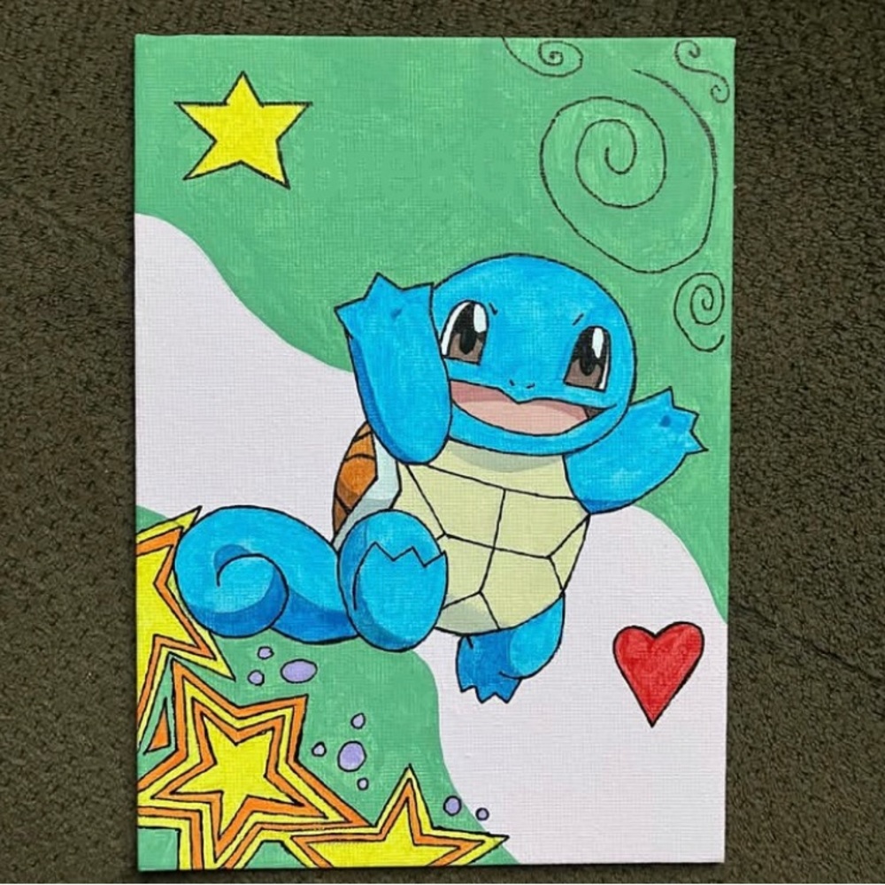 NEW POKÉMON SQUIRTLE STARTER POKEMON NOSTALGIC Y2K ANIME ART PRINT